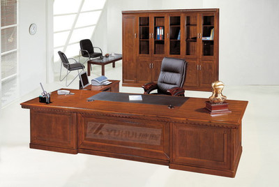 廠家直銷上海域暉家具 訂做優質實木大班臺與時尚老板桌